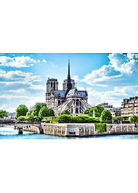 Bộ tranh xếp hình cao cấp 1000 mảnh ghép – Nhà Thờ Đức Bà Paris (50x79cm)