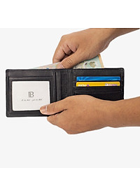 Ví nam, bóp nam da bò sáp Bụi Leather V108 - Bảo hành 12 tháng