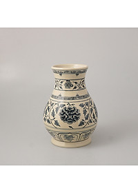Bình hoa sen cổ gốm Chu Đậu (S1) - Kích thước F19.5 x H27 cm