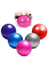 Bóng Tập Yoga 65cm Cao Cấp Bóng Gai Tặng Bơm bóng và Bộ Kim bóng dự phòng Loại dày 2mm