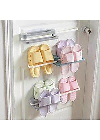 Kệ Để Giày Dép Thông Minh Thanh Treo Khăn Đa Năng, Giá Treo Kẹp Dép Tiện Dụng Treo Tường 3 NGĂN Gấp Gọn Dán Tường - Hàng Loại 1 - CHính Hãng MINIIN