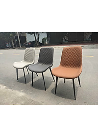 Bộ bàn ăn mặt đá phiến ceramic bóng chân chéo chữ X kết hợp ghế Nelson trám đẹp hiện đại