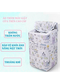 Áo Trùm Máy Giặt Cửa Trên Vải Dù Siêu Dày, Size 7kg-8kg, Lựa Chọn Họa Tiết