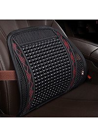 Tấm lót và ghế tựa lưng hạt gỗ có chống trựơt  xe ô tô 