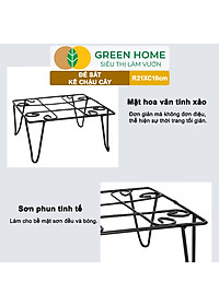 Đế Kê Chậu Cây Greenhome, R21xc10cm, Bằng Sắt Sơn Tĩnh Điện, Màu Đen, Uốn Mỹ Nghệ, Bền, Đẹp, Nhiều Hình Dạng Lựa Chọn