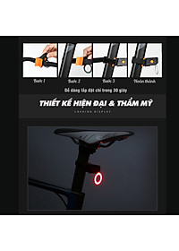 Đèn Đuôi Xe Đạp Cảnh Báo Phía Sau Cho Xe đạp Sạc Điện USB Chống Nước Trang Trí