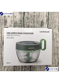 Dụng Cụ Băm Nhỏ Thực Phẩm, Xay Cắt Rau Củ, Nghiền Thịt Bằng Tay Lock&Lock Size S CKS-312GRN (400ml) 
