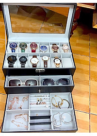 Hộp Đựng Đồng Hồ, Mắt Kính, Trang Sức 3 Tầng SAIKE SAIKE S333