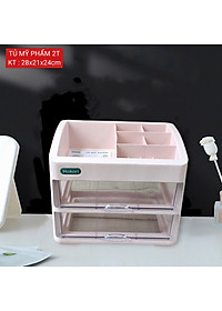Tủ đựng mỹ phẩm, đồ dùng trang điểm, trang sức 2 tầng nhựa Hokori Việt Nhật