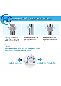 Gậy 4 Chân Thấp Lucass B-924 (Có Thể Tăng Giảm Chiều Cao)