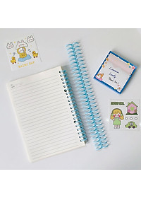 Thanh binder  nhựa cao cấp đường kính 12mm phụ kiện sổ còng planner nhật ký Lalunavn-B104