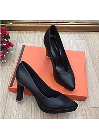 Giày cao gót nữ gót trụ lõi sơn 9cm FAROSA - C5 chất da mềm cực êm chân