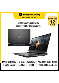 Laptop Dell G15 5511 i7 11800H/8GB/512GB/4GB RTX3050/15.6″F/120Hz/OfficeHS/Win11/(P105F006AGR)/Xám – Hàng chính hãng