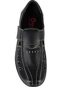 Giày rọ nam Huy Hoàng da bò màu đen HT7786