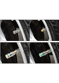 Nắp Van Lốp Ô Tô bằng Đồng kiểm tra cảnh báo Áp Suất Lốp có ốc hãm chống trộm