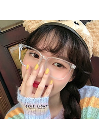 Kính Giả Cận, Gọng Kính Cận Nam Nữ Mắt Vuông To Gọng Nhựa Đen Nhám Siêu Nhẹ Không Độ Hàn Quốc - BLUE LIGHT SHOP