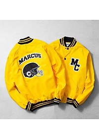 Áo Khoác Dù Hai Lớp Unisex, Áo Khoác Bomber MC Form Rộng 2 Màu Vàng Đen Nam Nữ Ulzzang, Labibi