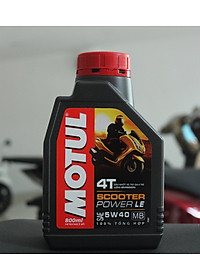 [Mẫu Mới] Nhớt cao cấp cho xe tay ga đời mới Motul Scooter Power LE 5W40 800ml tặng nhớt hộp số Motul Gear 80W90 120ml