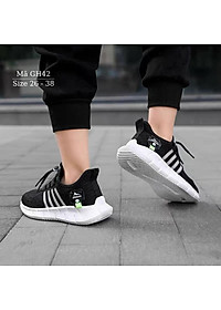 Giày thể thao bé trai màu đen 3 - 12 tuổi khóa rút sành điệu đế siêu nhẹ chống trơn cho trẻ em nam đi học chạy bộ thời trang năng động và cá tính NHÍM SHOP GH42