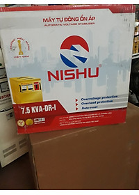 ỔN ÁP NISHU  7.5KW GIẢI 50-250V THM CÓ 3 ĐỒNG HỒ VÀ 2 Ổ CẮM