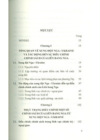 Điều Chỉnh Một Số Chính Sách Của Liên Bang Nga Từ Xung Đột Nga - Ukraine Và Tác Động Đến Quan Hệ Việt Nam - Liên Bang Nga (Sách Chuyên Khảo) 