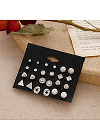 Set 12 Đôi Bông Tai Nhiều Kiểu Dáng Xinh Xắn