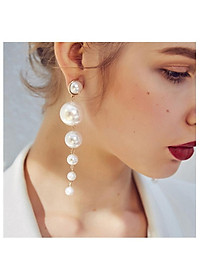 Bông tai nữ ngoc trai tòng teng siêu dễ thương