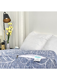 Bộ ga giường  KBedding by Everon KMTP 111 Microtencel Xanh in hoa (4 món)