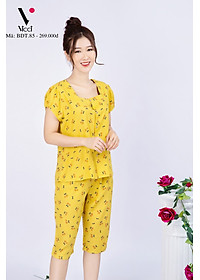 Đồ bộ nữ cộc tay - Đồ bộ mặc nhà - Đồ ngủ mặc nhà nữ - Đồ bộ nữ lửng - Set bộ đũi mặc nhà nữ Vicci BDT.85 họa tiết quả Sơ ri