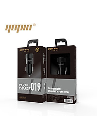 Adapter Củ Sạc Nhanh Trên Xe Hơi, Ô Tô 2 Cổng USB Qualcomm Quick Charge 3.0 YOPIN YE-CC019F - Hàng Nhập Khẩu