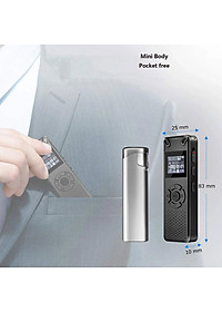 ROGTZ - Máy Ghi Âm Chuyên Nghiệp V91 Chip Xử Lý ATJ21275 Bộ nhớ 8Gb Loa ngoài Mic Thu Âm Kép Định dạng Nhiều chế độ ghi âm Ghi MP3/Wav Hỗ trợ Thẻ Nhớ Ngoài Màn hình LCD Pin 410mAh Thời gian Ghi 581 Giờ Mật Khẩu Bảo Vệ Hỗ trợ Đa Ngôn Ngữ - Hàng Chính Hãng