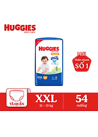 Tã/bỉm quần Huggies Skin Care Super Jumbo XXL54 miếng với tràm trà dịu da
