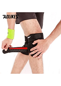Bộ 2 đai bảo vệ đầu gối có lò xo hỗ trợ xương bánh chè Four spring Sport knee protector Aolikes YE-7618