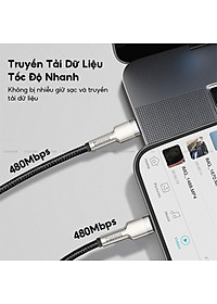 Cáp sạc nhanh PD20W truyền dữ liệu Baseus Metal Data Type-C sang iPhone ( 2 size ) - Hàng chính hãng