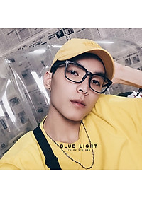 Kính Giả Cận, Gọng Kính Cận Nam Nữ Mắt Vuông To Gọng Nhựa Đen Nhám Siêu Nhẹ Không Độ Hàn Quốc - BLUE LIGHT SHOP