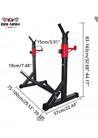 Bộ Giá Đỡ Tạ Đa Năng Điều Chỉnh GD165 Đại Nam Sport Nhập Khẩu