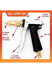 Bộ vòi xịt tăng áp 3 lần rửa xe tưới cây điều chỉnh mức nước tiết kiệm nước đa năng 206400
