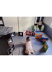 Tranh kích thích thị giác cho trẻ sơ sinh từ 0-2 tuổi Đồ chơi cho trẻ sơ sinh giúp bé phát triển giác quan và não bộ - Đồ chơi trẻ em HT SYS