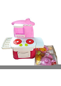Bộ Đồ Chơi Nhà Bếp Màu Hồng Kết Hợp Với Ánh Sáng Và Âm Thanh DUKA - 889-40