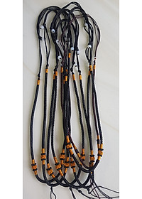 Sợi Dây Đeo cổ mới ĐEN Kiểu dạng rút đẹp Size 3mm x dài trồng cổ Anh Chị tự chỉnh theo ý 23cm - 30cm Phối với mặt Phật, mặt dây chuyền nam nữ đeo được hết rẻ đẹp ạ