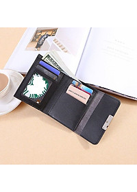 Bóp ví nữ mini gấp gọn cầm tay nút bấm chữ nhật cách điệu thời trang - Hàng cao cấp