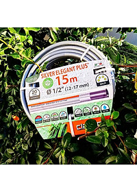 Cuộn ống nước bạc Claber 15m phi 1/2/ Silver Elegant Plus m 15 Ø 1/2” (12-17 mm) Claber 9123