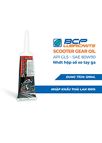 Nhớt hộp số xe tay ga BCP Scooter Gear Oil BCP SAE 80W90 - API G5 - 120ml