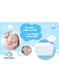 Khăn vải khô đa năng cho bé Oma Baby ( 1 Hộp/ 80 Miếng) - Oma & Baby Premium Baby Dry Multi-Functional Cloths ( 80 cloths per box)