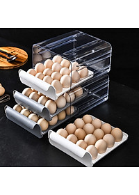 Khay Đựng Trứng 2 Tầng 32 Ô Kéo Rút Thông Minh Chất Liệu Nhựa PP Siêu Bền Phong Cách Nhật Bản Hộp Bảo Quản Trứng Tiện Lợi Cho Gia Đìnhh