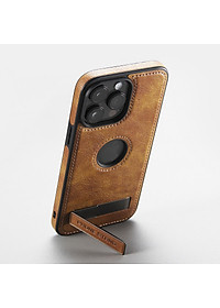 Ốp lưng da có chống đứng dành cho iPhone 15 / 15 Plus / 15 Pro / 15 Pro Max - Hàng chính hãng