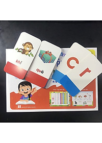 Sách tập đánh vần tiếng việt 4-6 tuổi (Tặng Kèm Thẻ Ghép Vần)