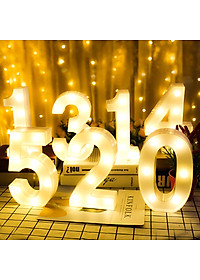 Đèn LED Số 0-9 Loại Lớn 22cm Trang Trí Tiệc Cưới, Sinh Nhật