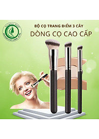 Cọ Che Khuyết Điểm 3 Cây, bộ cọ trang điểm 3 cây, bộ cọ Đầu Tròn Nhỏ 370, Cọ che khuyết điểm tròn 270, Cọ đánh phấn nền tròn Che Khuyết Điểm – Chất…