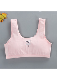 Bộ 5 áo lót học sinh nữ vải cotton dây to bản đệm vải cố định không gọng không lộ thích hợp bé gái cấp 1, cấp 2 - ao lot hoc sinh nu